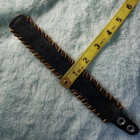 100% Black /Brown Leather Wrist Wrap - Picture 4 of 8